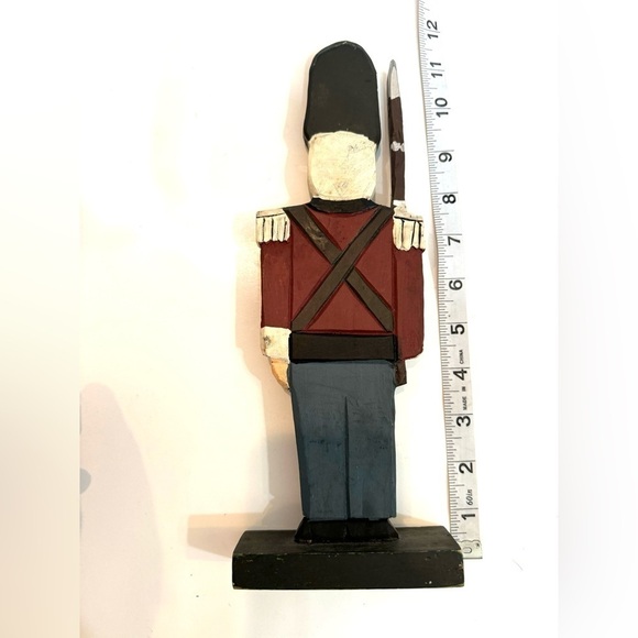 VTG Carved Wooden Christmas Santa and Toy Soldier 12” - Picture 7 of 9